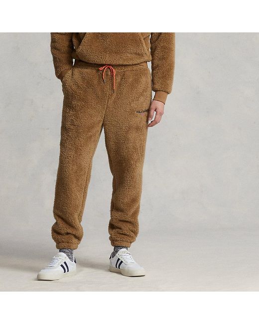 Ralph Lauren Polo Sport Pile Fleece Jogger Pant in Natural for Men Lyst