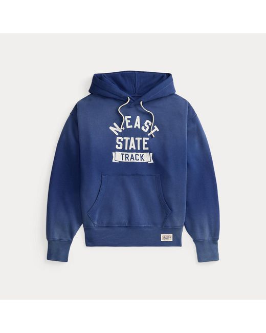 Polo Ralph Lauren Blue Vintage Fit Fleece Graphic Hoodie for men