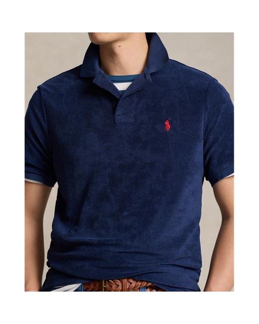 Polo in spugna Classic-Fit di Polo Ralph Lauren in Blue da Uomo