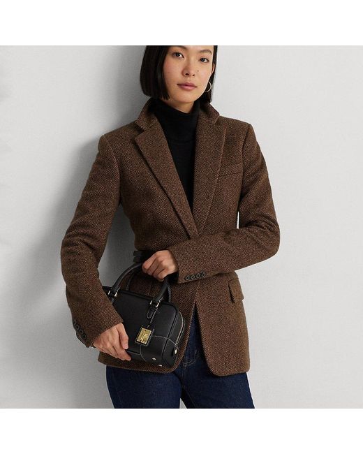 Petite sacoche Emerie en cuir chagrin Lauren by Ralph Lauren en coloris Brown