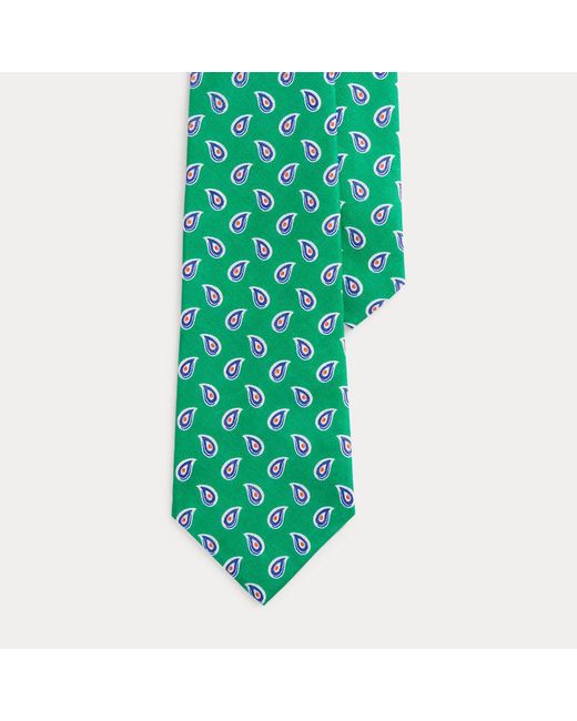 Polo Ralph Lauren Green Pine-print Linen Tie for men