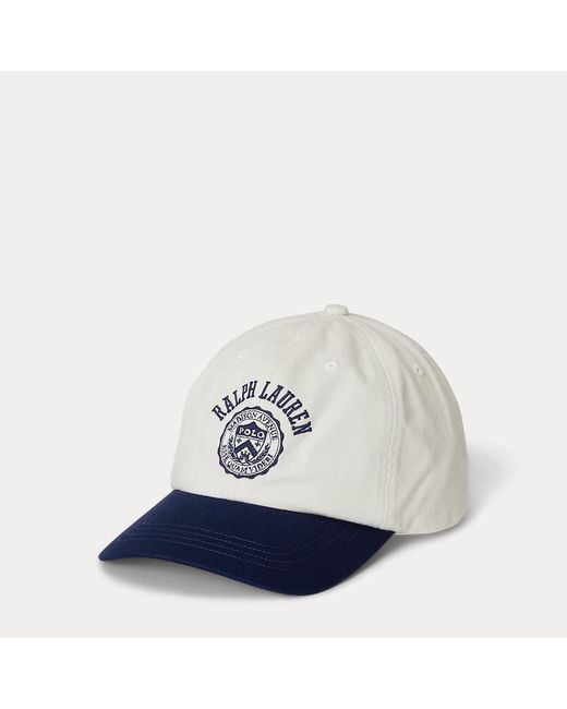 Polo Ralph Lauren Blue Ralph Lauren Logo Crest Cotton Twill Ball Cap
