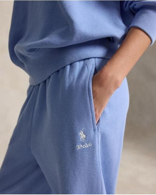 Polo Ralph Lauren Blue Fleece Logo Tracksuit Bottoms