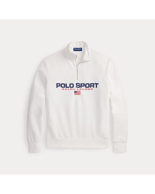 Polo Ralph Lauren Blue Polo Sport Fleece Quarter-Zip Sweatshirt for men