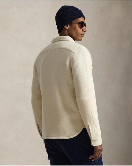 Surchemise En Laine Mélangée Feutrée Polo Ralph Lauren pour homme en coloris Natural