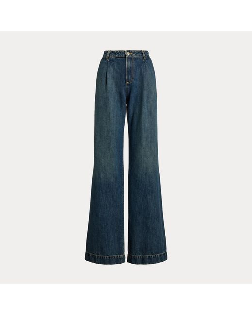 Jean Taille Haute À Jambe Large Ralph Lauren en coloris Blue