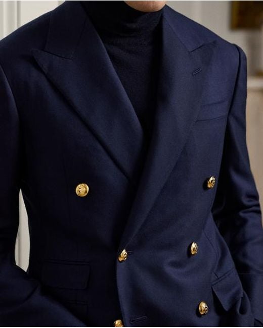 Ralph Lauren Blue Kent Handmade Cashmere Blazer for men
