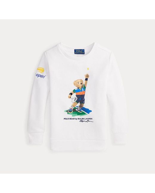Polo Ralph Lauren White Ralph Lauren Boy's Us Open Polo Bear Fleece Sweatshirt for men