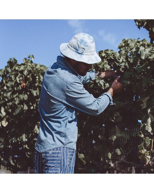 RRL Blue Denim Bucket Hat for men