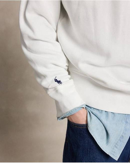 Polo Ralph Lauren Gray Relaxed Fit Logo Collared Sweatshirt for men
