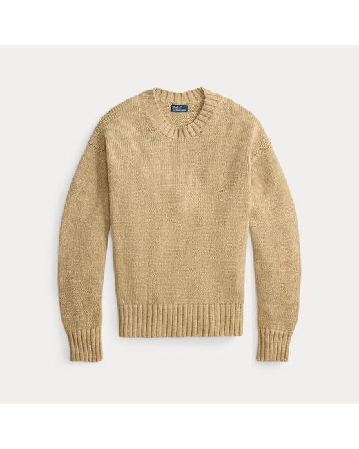 Polo Ralph Lauren Natural Logo Cotton Crewneck Jumper