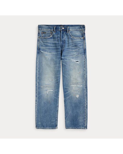 Polo Ralph Lauren Classic Fit Vintage Distressed Jeans in het Blue voor heren