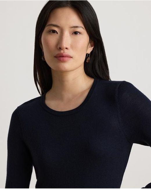 Ralph Lauren Blue Wool Crewneck Jumper Dress