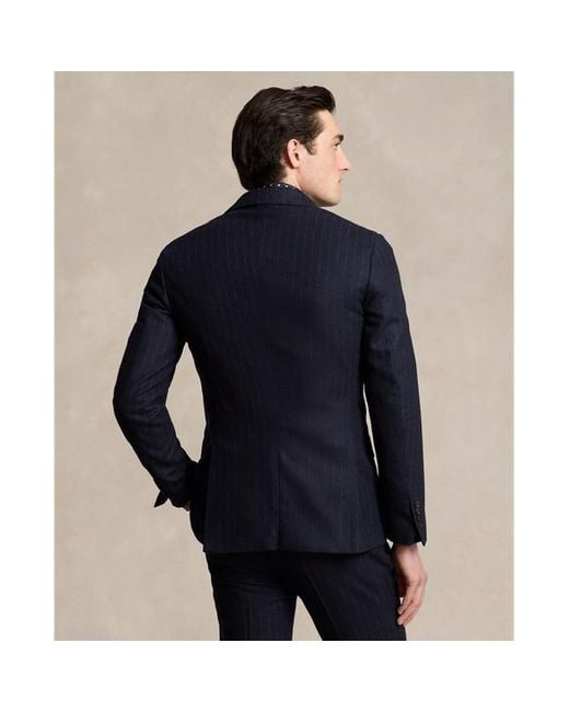 Polo Ralph Lauren Blue Polo Tailored Chalk-stripe Flannel Suit for men