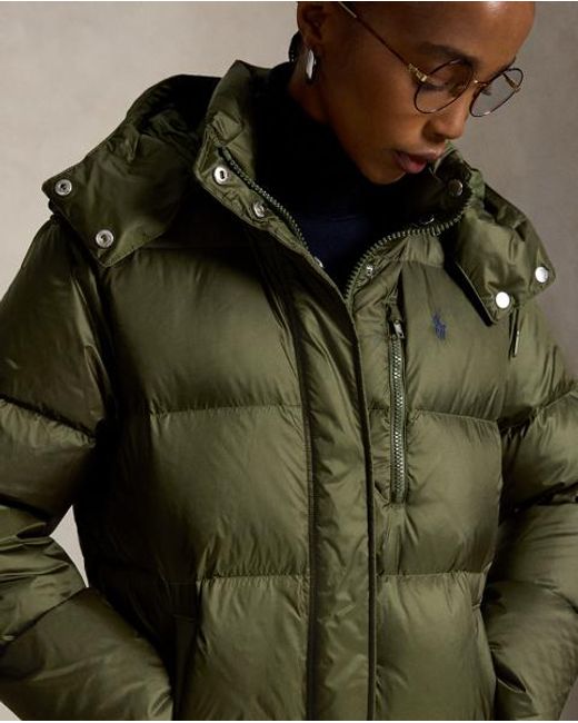 Polo Ralph Lauren Green Mid-Weight Down Puffer Jacket
