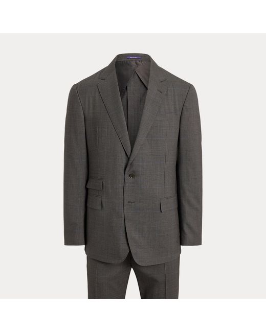 Ralph Lauren Gray Kent Hand-Tailored Glen Plaid Wool Suit for men