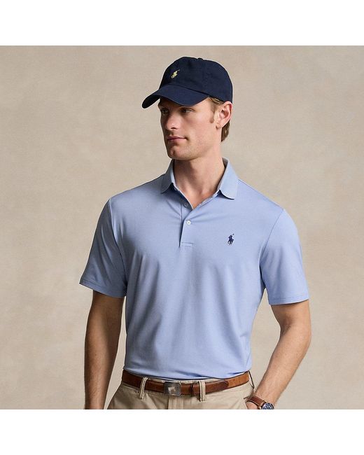 Ralph Lauren Blue Classic Fit Performance Polo Shirt for men