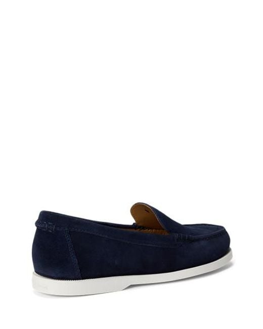 Polo Ralph Lauren Blue Merton Suede Venetian Loafer for men