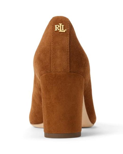 Escarpins Lanette En Daim À Talon Ralph Lauren en coloris Brown