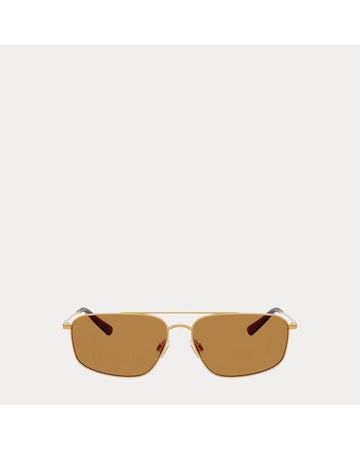 Polo Ralph Lauren Natural Polo Rectangle Aviator Sunglasses