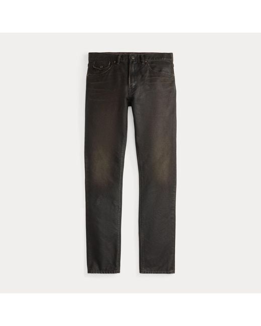 RRL Gray High Slim Coated Jean for men