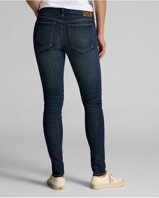 RRL Blue Stretch Skinny Jeans