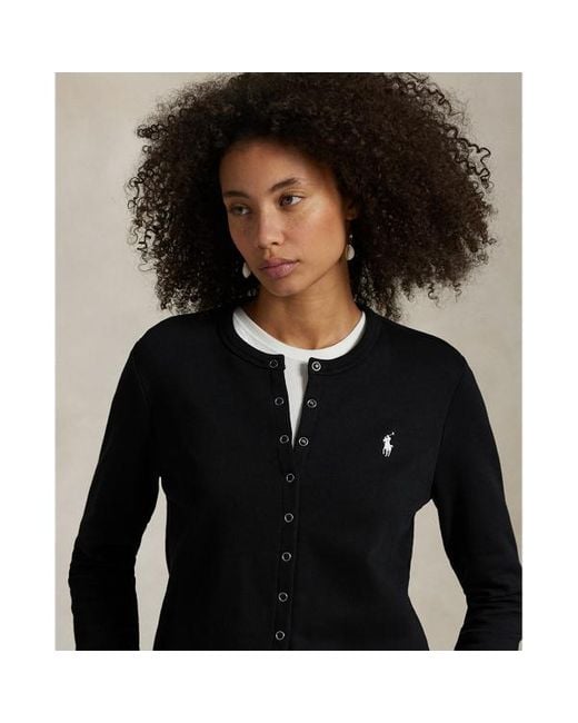 Polo Ralph Lauren Black French Terry Cardigan