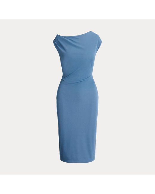 Vestido de punto con aberturas Lauren by Ralph Lauren de color Blue