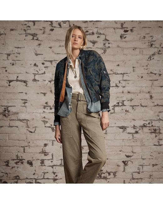 RRL Green Herringbone Twill Cargo Trouser