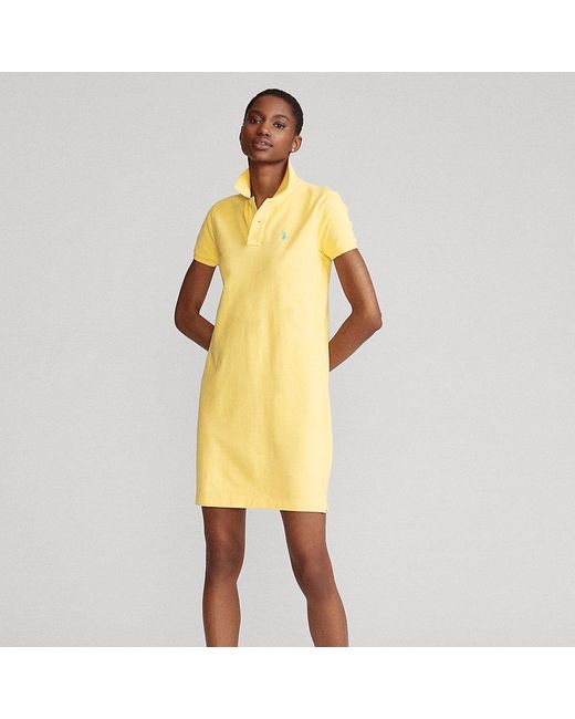 cotton mesh polo dress
