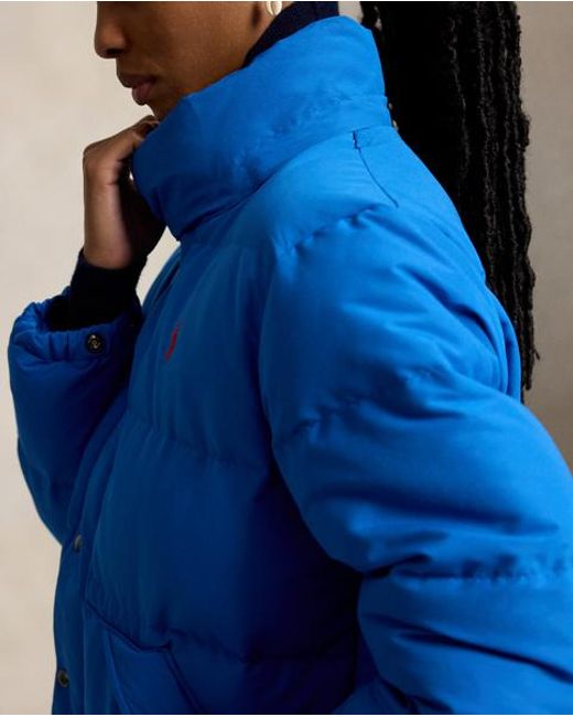 Polo Ralph Lauren Blue Quilted Hooded Down Jacket