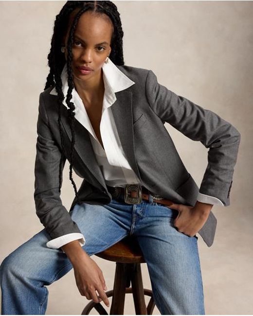Polo Ralph Lauren Blue High-Rise Relaxed Straight Jean