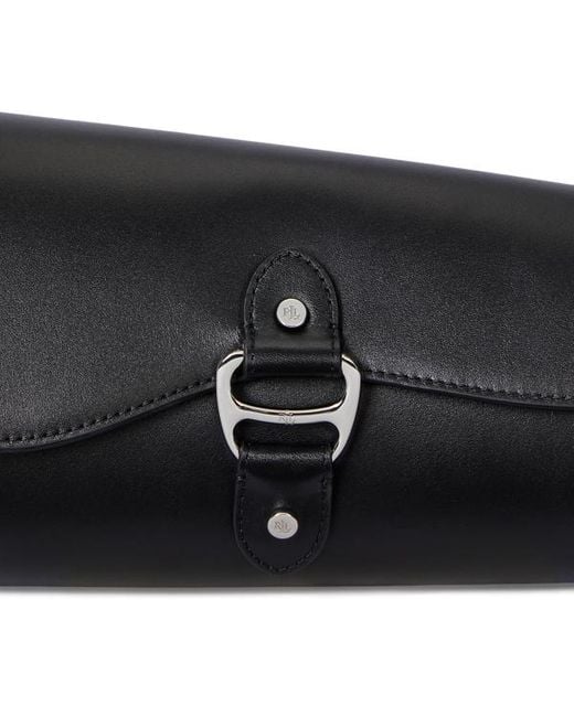 Borsa Tasha orizzontale media in pelle di Ralph Lauren in Black