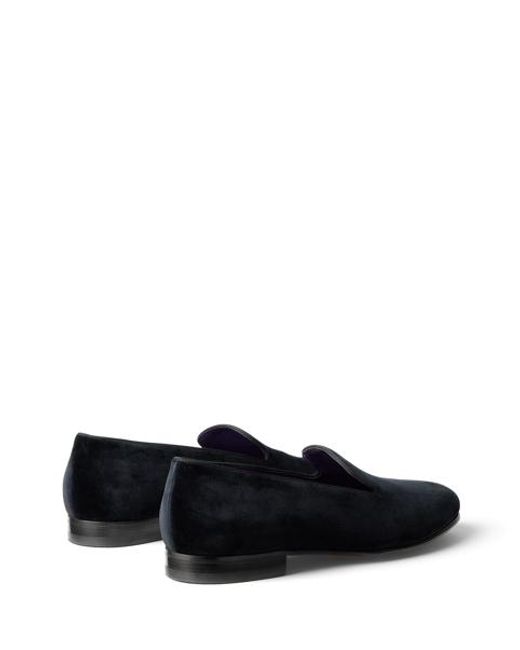 Ralph Lauren Black Alonzo Velvet Slipper for men