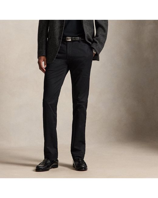 Polo Ralph Lauren Black Greenwich Slim Fit Stretch Chino Trouser for men