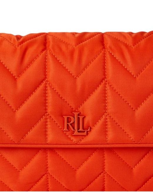 Ralph Lauren Blue Quilted Medium Stevie Messenger Bag