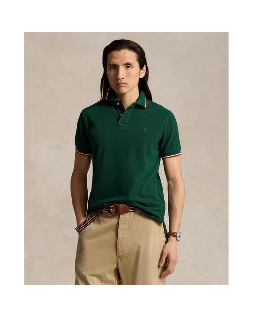 Polo Ralph Lauren Custom-Slim-Fit Piqué-Poloshirt in Green für Herren