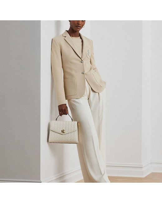 Ralph Lauren Natural Gesteppte Lederumhängetasche Farrah