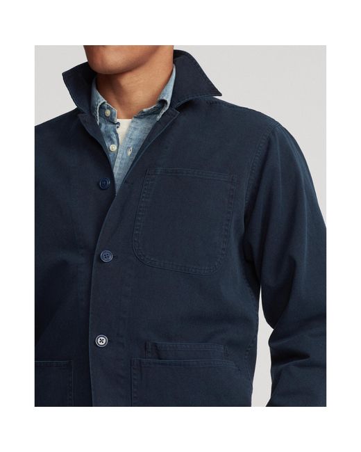 twill overshirt mens