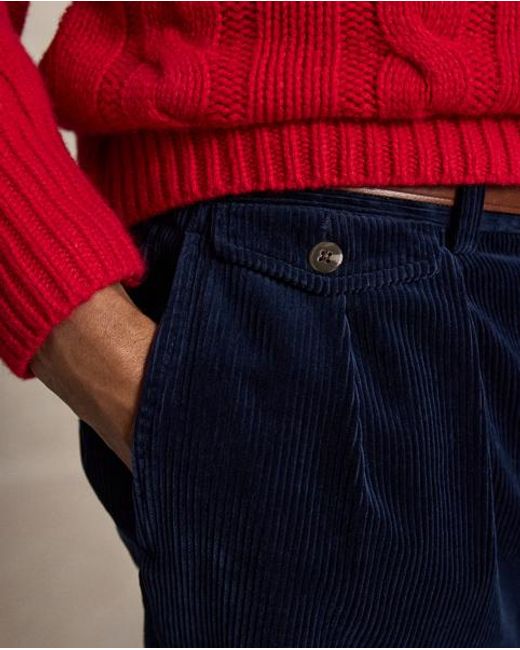 Polo Ralph Lauren Blue Whitman Relaxed Fit Corduroy Trousers for men