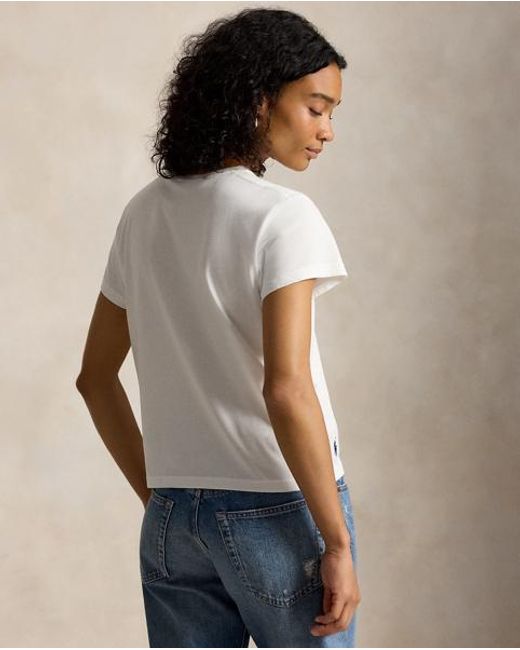 Polo Ralph Lauren White Classic Shrunken Fit Jersey T-Shirt
