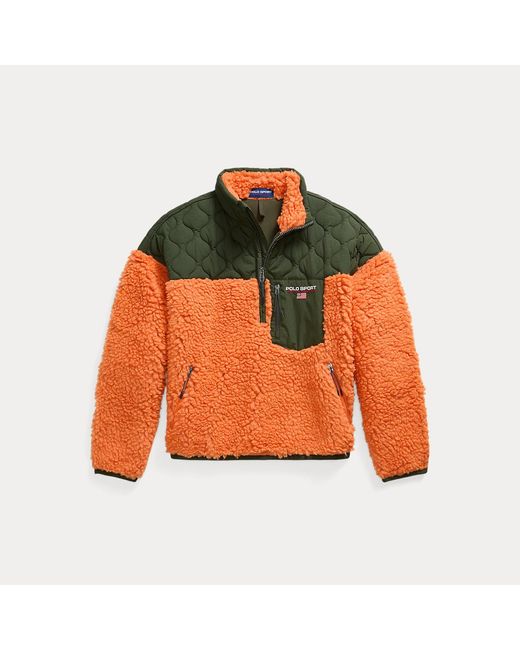 Polo Ralph Lauren Orange Relaxed Fit Polo Sport Pullover for men