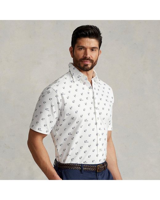 Polo Ralph Lauren Cotton Ralph Lauren Anchor Logo Oxford Shirt in White
