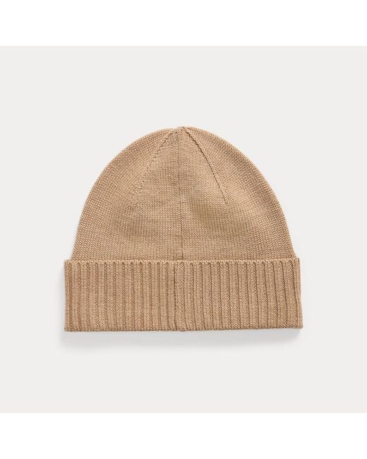 Polo Ralph Lauren Natural Signature Pony Wool Beanie for men