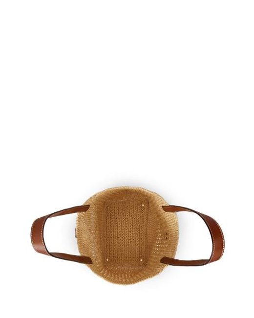 Ralph Lauren Green Woven Straw Large Tasha Tote Bag