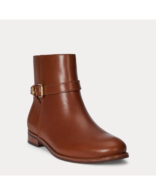 Stivaletti Brooke II in vitello di Ralph Lauren in Brown