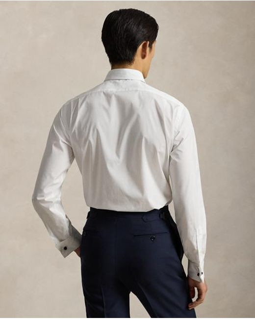 Polo Ralph Lauren Gray Custom Fit French Cuff Tuxedo Shirt for men