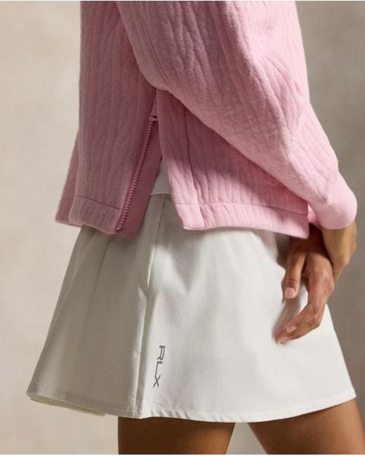 Ralph Lauren Pink Cable-Quilted Quarter-Zip