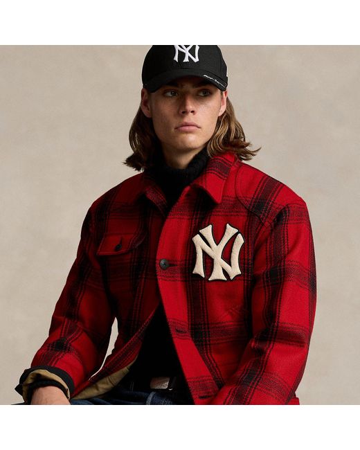 Polo Ralph Lauren Red Polo Ralph Lauren Lauren Yankees Plaid Jacket for men