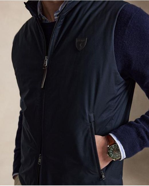 Ralph Lauren Blue The Abottson Gabardine Gilet for men